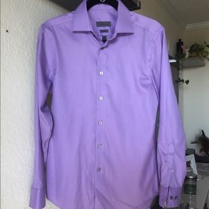 New! Calvin Klein Purple Stripped Dress Shirt